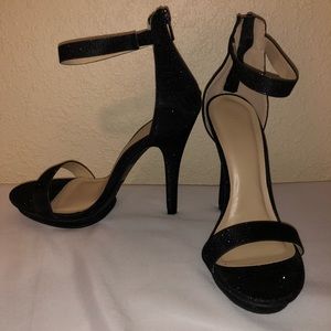 Sparkly black heels